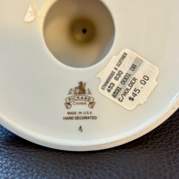 Pickard vintage candlestick holders. Excellent unused condition. Beautiful! - Picture 4 of 8